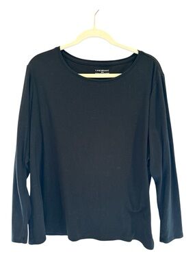 Lane Bryant Black Long Sleeve Tee Size 18/20 Stretch Casual Top